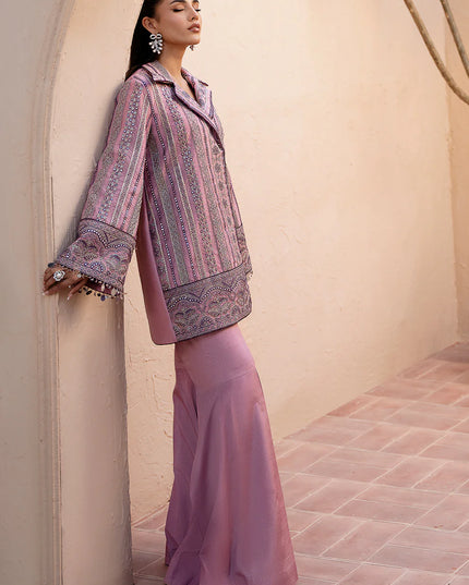 Blume | Lavendar Organza Embroidered Co Ord Set
