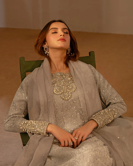 Sable | Silver Shimmer Moonlight Embellished Suit