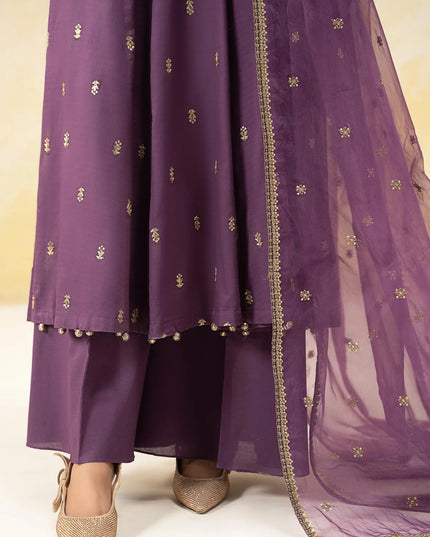 Maria B | Purple Embroidered Lawn Suit