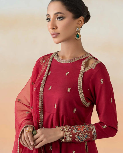 Maria B | Red Embroidered Lawn Suit
