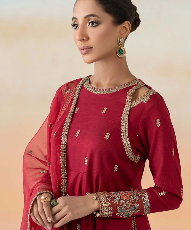 Maria B | Red Embroidered Lawn Suit