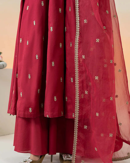 Maria B | Red Embroidered Lawn Suit