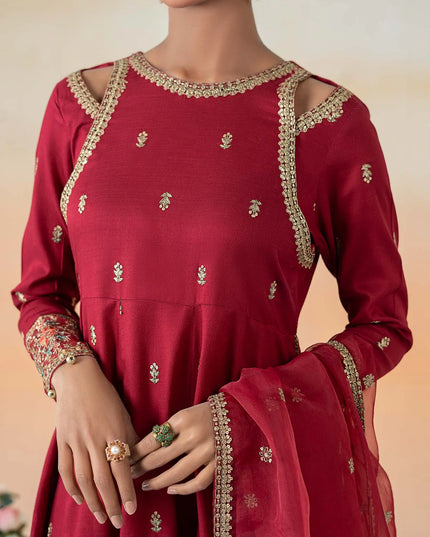 Maria B | Red Embroidered Lawn Suit