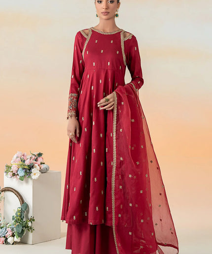 Maria B | Red Embroidered Lawn Suit