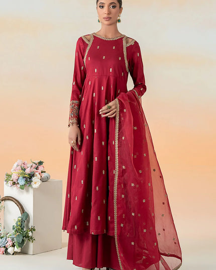 Maria B | Red Embroidered Lawn Suit