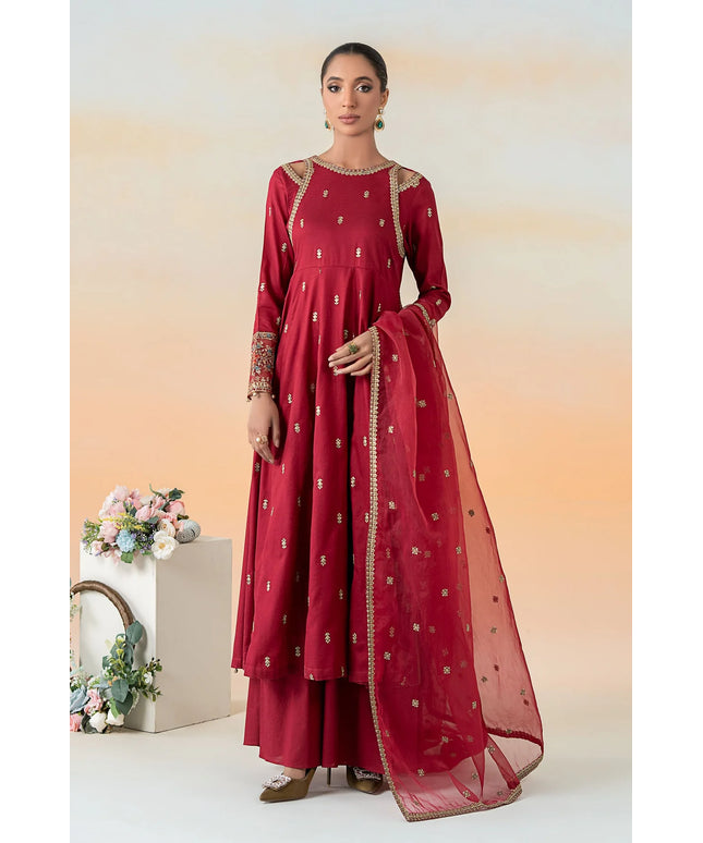 Maria B | Red Embroidered Lawn Suit