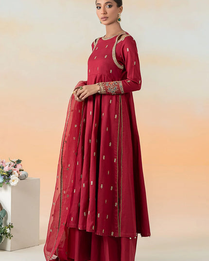 Maria B | Red Embroidered Lawn Suit