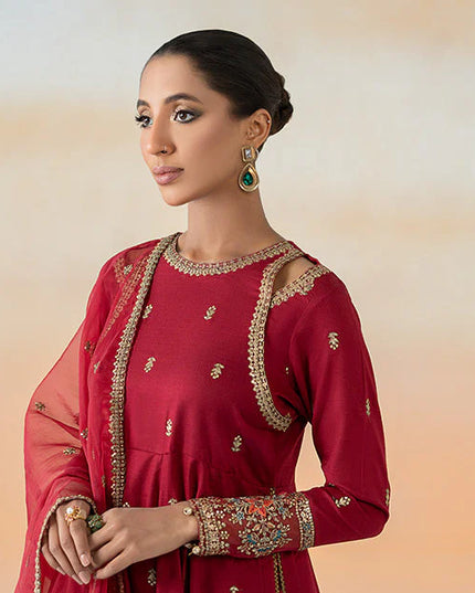 Maria B | Red Embroidered Lawn Suit
