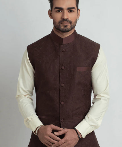 Deep Brown Silk Waistcoat
