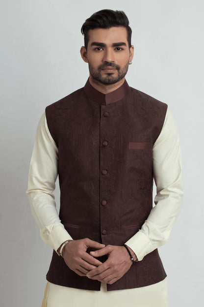 Deep Brown Silk Waistcoat
