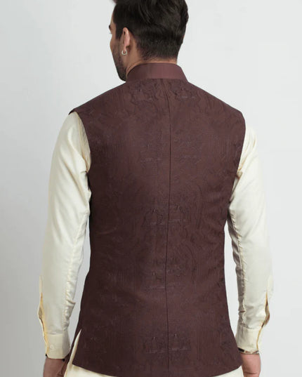 Deep Brown Silk Waistcoat