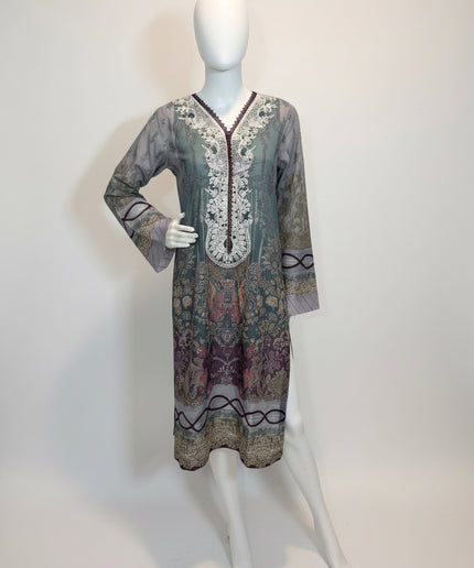 Sage Mist Embroidered Lawn Kurta