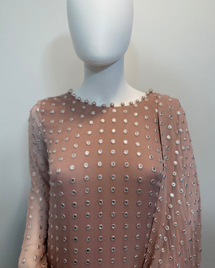Blush Pink Chikankari Style 2 Piece Suit with Matching Dupatta