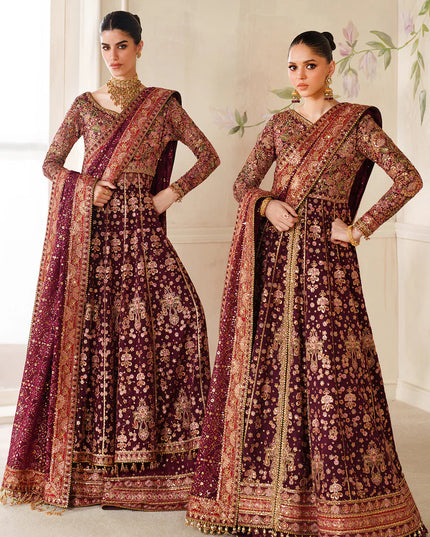 Heer Ranjhna | Embroidered Embellished Chiffon Wedding Dress