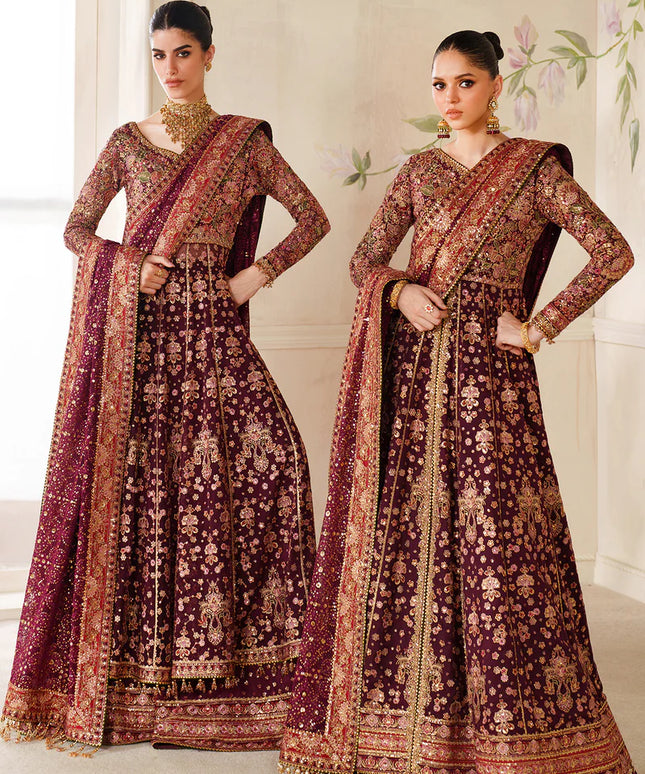 Heer Ranjhna | Embroidered Embellished Chiffon Wedding Dress