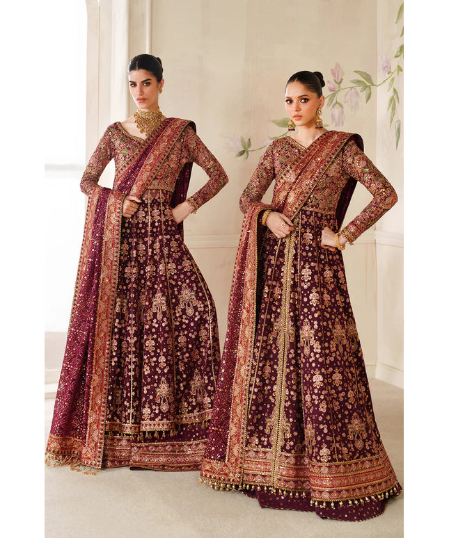 Heer Ranjhna | Embroidered Embellished Chiffon Wedding Dress