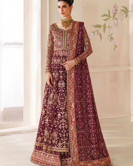 Heer Ranjhna | Embroidered Embellished Chiffon Wedding Dress