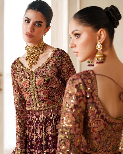 Heer Ranjhna | Embroidered Embellished Chiffon Wedding Dress