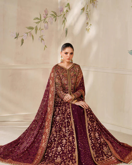 Heer Ranjhna | Embroidered Embellished Chiffon Wedding Dress