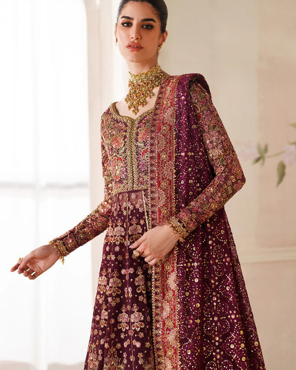 Heer Ranjhna | Embroidered Embellished Chiffon Wedding Dress