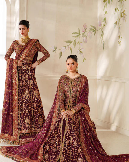 Heer Ranjhna | Embroidered Embellished Chiffon Wedding Dress
