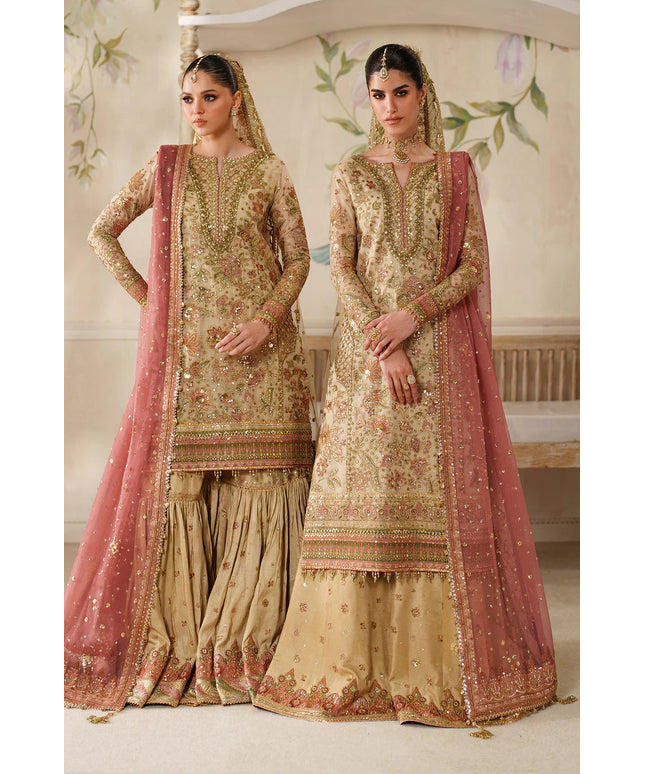 Zarqash | Embroidered Embellished Net Wedding Dress