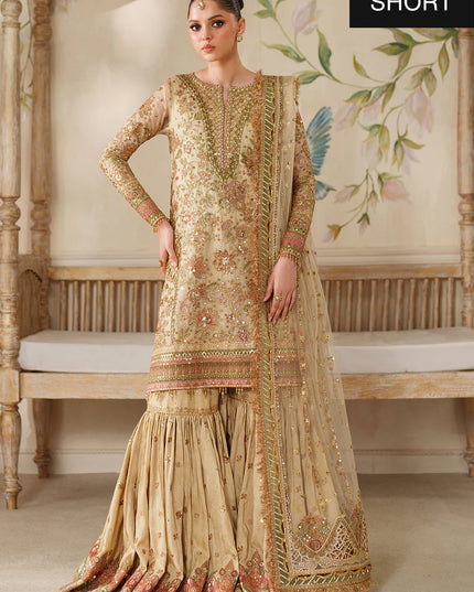 Zarqash | Embroidered Embellished Net Wedding Dress