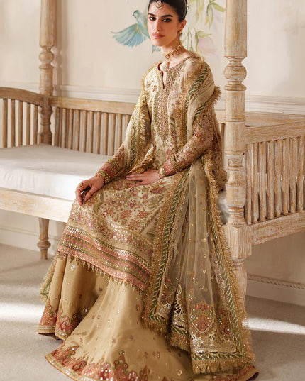 Zarqash | Embroidered Embellished Net Wedding Dress