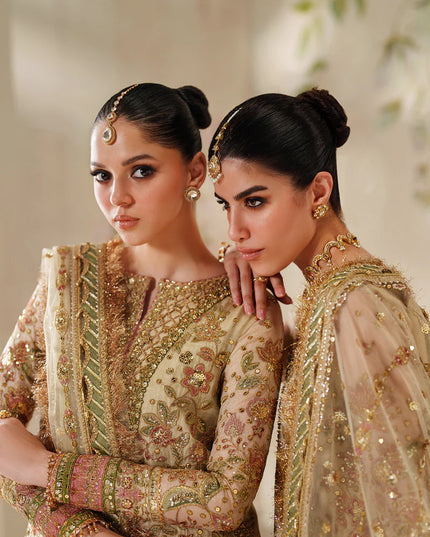 Zarqash | Embroidered Embellished Net Wedding Dress