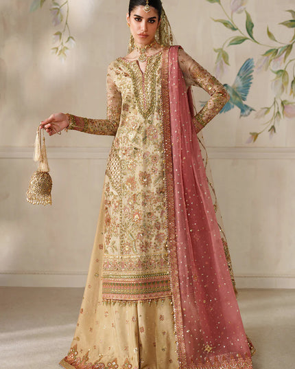 Zarqash | Embroidered Embellished Net Wedding Dress