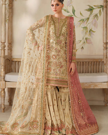 Zarqash | Embroidered Embellished Net Wedding Dress