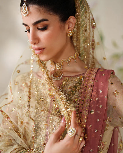 Zarqash | Embroidered Embellished Net Wedding Dress