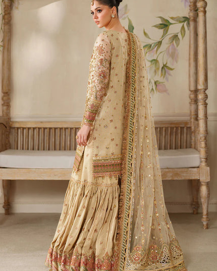 Zarqash | Embroidered Embellished Net Wedding Dress