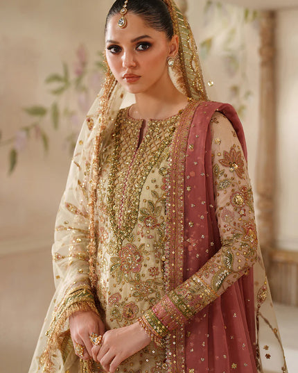 Zarqash | Embroidered Embellished Net Wedding Dress