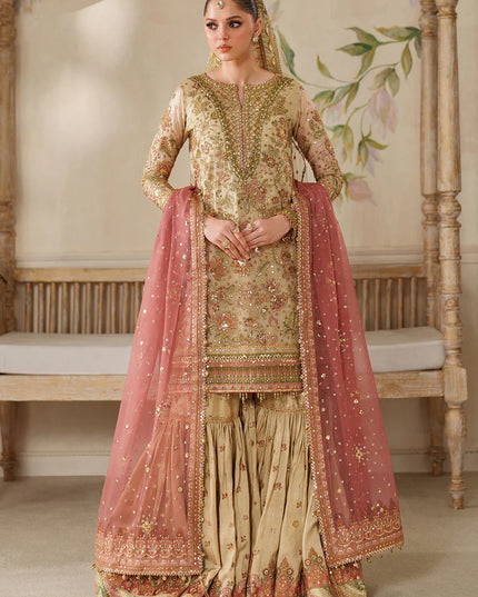 Zarqash | Embroidered Embellished Net Wedding Dress