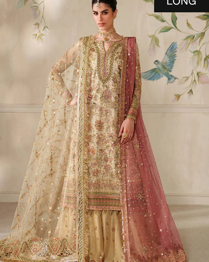 Zarqash | Embroidered Embellished Net Wedding Dress