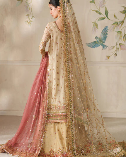 Zarqash | Embroidered Embellished Net Wedding Dress