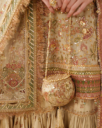 Zarqash | Embroidered Embellished Net Wedding Dress