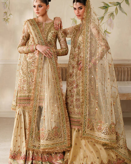 Zarqash | Embroidered Embellished Net Wedding Dress