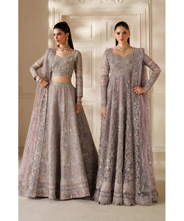 Sumbul Serenity | Lilac Embroidered Embellished Net Wedding Dress