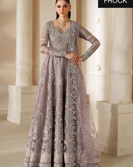 Sumbul Serenity | Lilac Embroidered Embellished Net Wedding Dress