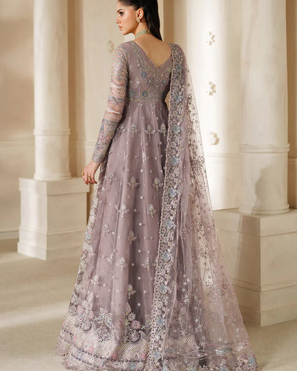 Sumbul Serenity | Lilac Embroidered Embellished Net Wedding Dress