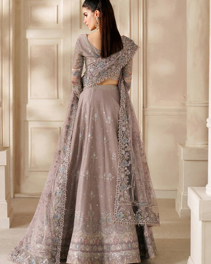 Sumbul Serenity | Lilac Embroidered Embellished Net Wedding Dress