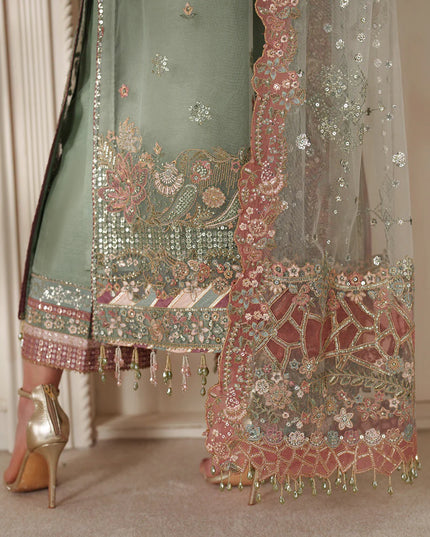 Zarmina | Embroidered Embellished Net Wedding Dress