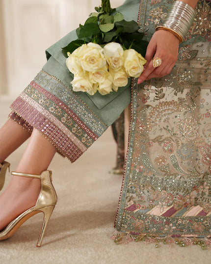 Zarmina | Embroidered Embellished Net Wedding Dress