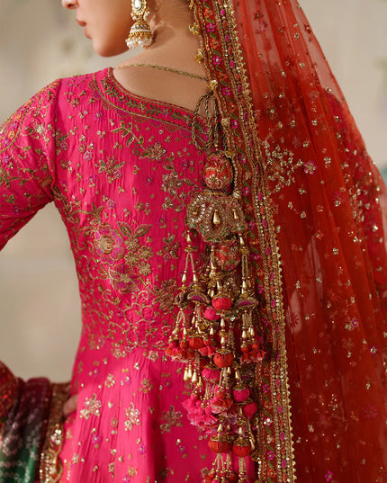 Feroza Dynasty | Embroidered Embellished Raw Silk Wedding Dress