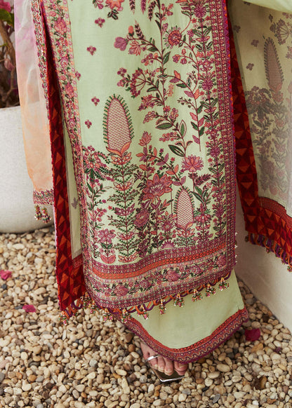 Hussain Rehar | Mint Green  Embroidered Lawn Suit