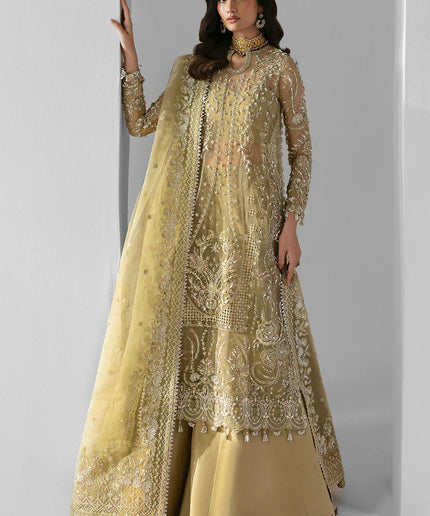 Elixir | Mint Green Organza Hand Embellished Sharara