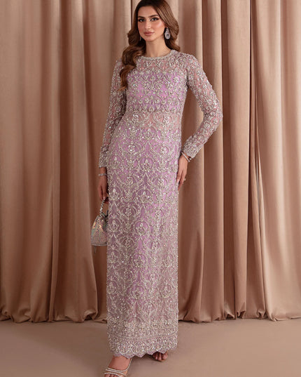 Eliza | Lilac Organza Embellished Dress
