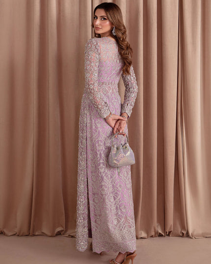 Eliza | Lilac Organza Embellished Dress